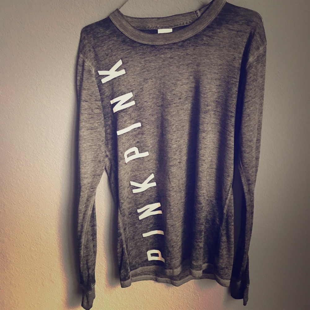 PINK graphic long sleeve tee